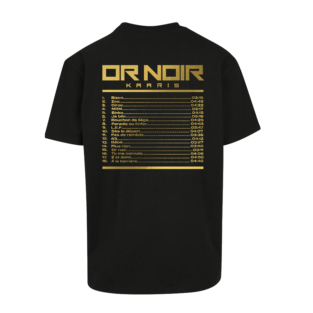 Tee shirt noir Tracklisting Or Noir